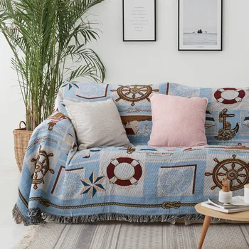 Nordic sea lighthouse диван-одеяло, покрывало, вязаное одеяло, диван-полотенце, украшение конца кровати в отеле, коврик для пикника, ковер в стиле бохо