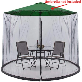 Чехол для садового зонтика, Балконный стол, стул, дождевик, обеденный стол на открытом воздухе, Сетка от насекомых, москитная сетка, Большой зонт, подвесная палатка