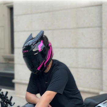 Мотоциклетный шлем С полным шлемом для верховой езды на открытом воздухе для защиты головы от бездорожья Может быть оснащен Bluetooth-гарнитурой