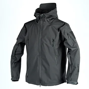 Весенне-осенняя мужская уличная куртка, военная тактическая куртка из мягкой кожи акулы, мужское пальто на молнии с капюшоном, размер S-3XL, повседневная одежда для рыбалки