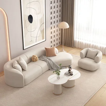 Напольный диван для гостиной, роскошные диванные гарнитуры, Современные матрасы, бархатная изогнутая мебель для дома De Salon