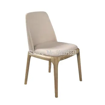 Обеденный стул из массива дерева, современный минималистичный стул с мягкой спинкой в скандинавском стиле, модель кресла для кабинета можно настроить по индивидуальному заказу