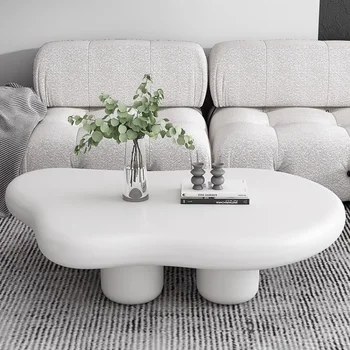 Белый журнальный столик в минималистичном стиле, Современная гостиная, Журнальные столики Nordic Center, Письменный стол, Стол для спальни, Украшение для салона красоты