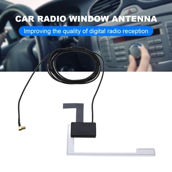 Цифровая радиоантенна с адаптером SMB, Оконная антенна на крыше, лобовое стекло, DC 5V DAB + Антенна, скрытый клей для автомобиля, грузовика, внедорожника