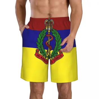 Мужские пляжные шорты Royal Army Medical Corp, Быстросохнущий купальник для фитнеса, Забавные уличные забавные 3D-шорты