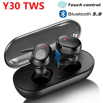 Y30 TWS Bluetooth наушники Наушники Беспроводные наушники С Сенсорным Управлением Спортивные Наушники Микрофон Музыкальная Гарнитура PK Y50 A6 E6 E7 I7